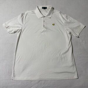 Masters Augusta National Polo Shirt‎ Mens XL White Golf Short Sleeve